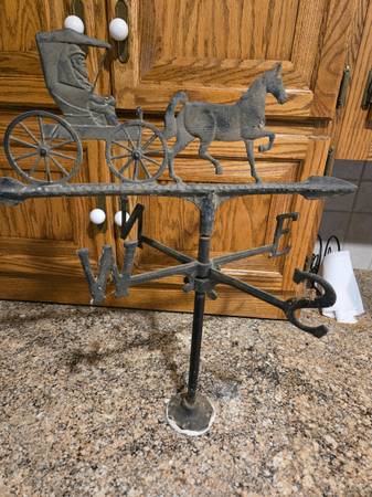 Vintage Amish metal weathervane 1