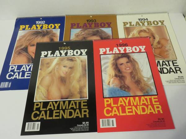 PLAYBOY PLAYMATE CALENDAR 1992 1993 1994 1995 1996 LOT OF 5 1