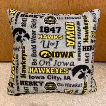 Iowa Hawkeyes Fleece Pillow, New 1