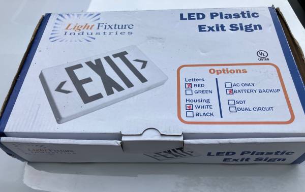 LED lighted exit sign (4 available) 1