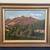 Fantastic Midcentury Mountain Cityscape Oil Painting by Flavia Maier 1 thumbnail
