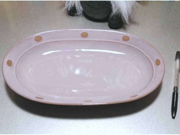 Small oval serving dish in light purple color 1