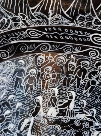 Hand Painted Ceramic Platter from Mexico 1