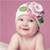 Knit Cap Hat with flower - Baby Toddler Size 4 thumbnail