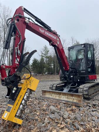 Mulcher head excavator for rent 1