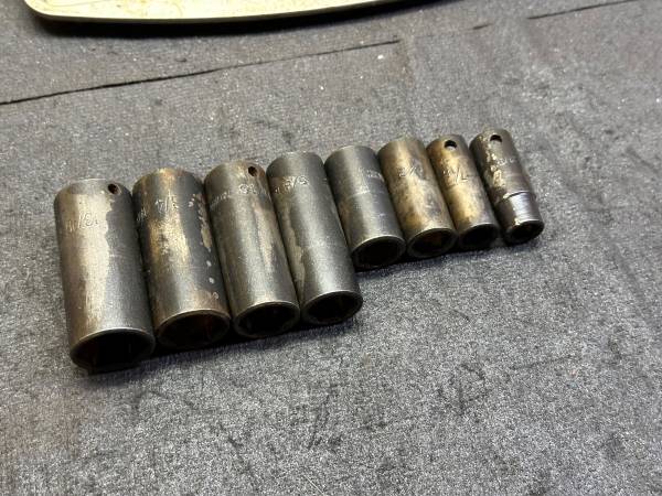 IMPACT 8pc SAE 3/8" - 13/16" DEEP Well Socket Set Lot 1