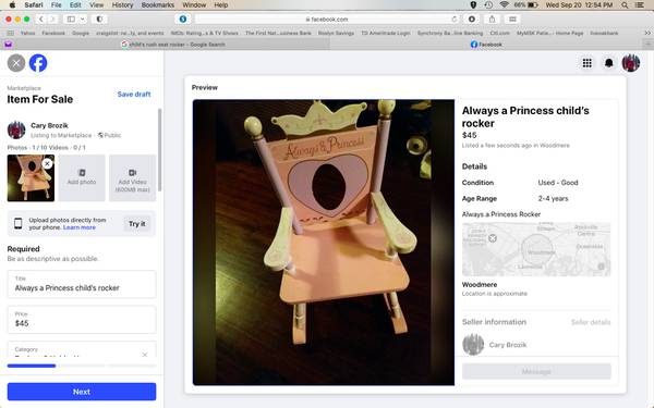 rocking chair, child's 1