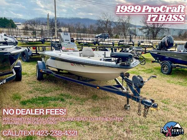 1999 ProCraft 17 BASS for Sale! As Low As $97 WAC! 1