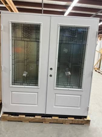 French Door wirh Decorative Glass 1