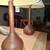 Set of Teak wood large Gourd/Teardrop Table Lamps *mint condition 5 thumbnail