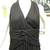 Brown w/Gold Flecks Chiffon Full Length Halter Gown by "Alex Evenings" 2 thumbnail