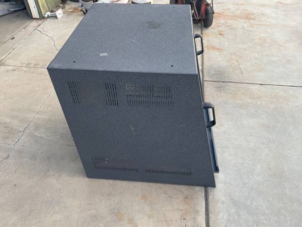 Rack Mount Electronics Cabinet with casters 1