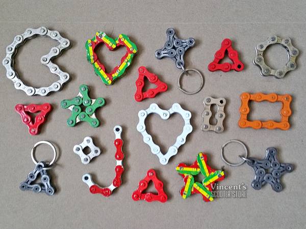 17 Handmade Bicycle Chain Ornaments & Keychains 1