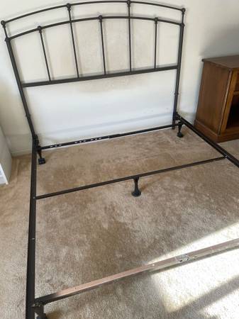 FREE Queen Bed Metal Headboard & Frame 1