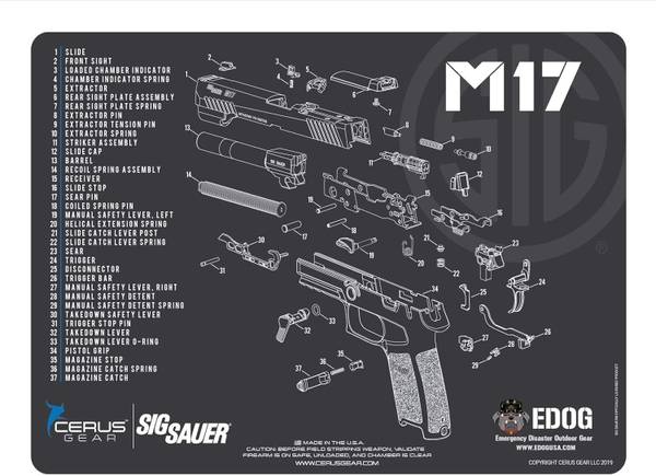 Cleaning mat for M17 pistol 1