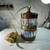 (lamp)-Vinatage Deco Brass Prism Drum Pendant light (1920s-1930s) 4 thumbnail