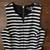 A/X Armani Exchange Black/Cream Striped Fit and Flare Dress-Size 0 7 thumbnail