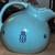 Vintage Blue Cronin tulip tilted ball lip PITCHER retro ceramic potter 1 thumbnail
