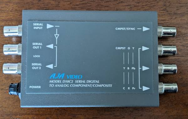 AJA Video D10C2 SDI to Analog Component/Composite Converter 1
