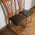 Black Wooden Dining Living Room Kitchen Table Solid Wood Leather Chair 1 thumbnail