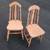 pair (2) antique wood dining chairs French Country Farmhouse 1 thumbnail