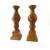 1990s Large Umber Yellow Ceramic Pillar Candle Holders- a Pair 2 thumbnail