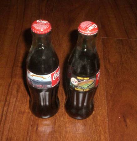 STEELERS HEINZ FIELD & THREE RIVERS STADIUM COCA COLA COKE BOTTLES 1