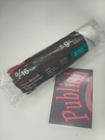 9/16 nap 9 inch Semi-Smooth Satin Eggshell New Paint Roller Cover 1