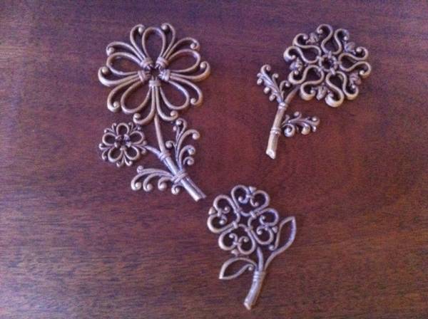 1977 Homco Home Interiors #7560 Floral Wall Accents 1