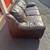 Italsofa Dark Brown Leather Sleeper Sofa with Full Mattress 3 thumbnail