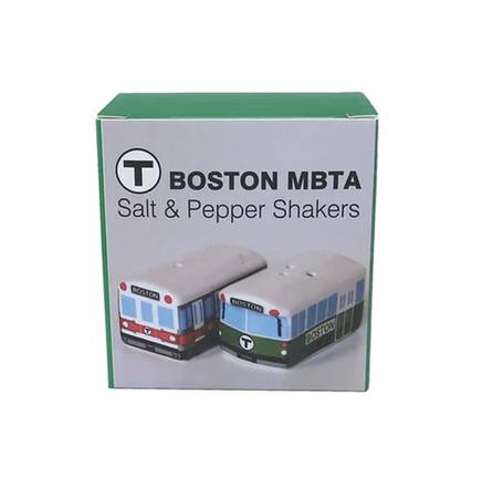 Boston MBTA Trolley Train salt & pepper shakers 1