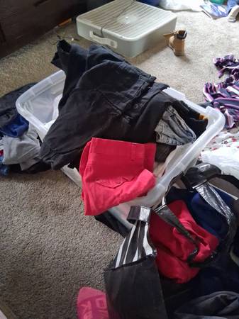 Bins of boys clothes. Size 5/6 up to 10/12 1