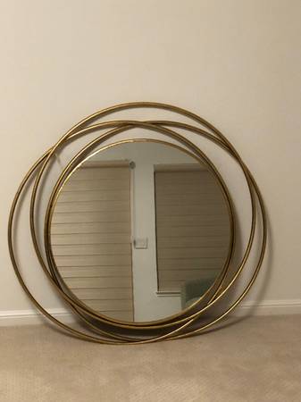 Gold wall mirror, new $100 1