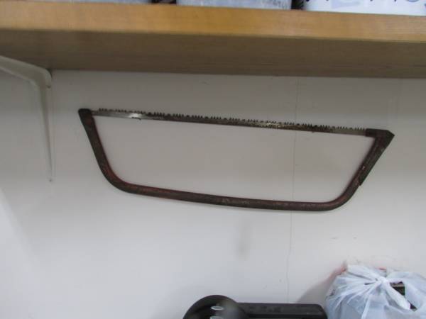 Vintage metal frame bow saw 1