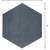 Case of Moroccan Concrete Blue Gray 8" x 9" Porcelain Hexagon Tile 3 thumbnail