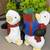 PENGUIN Christmas Figures Mache  Set of 2 1 thumbnail