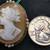 14K Gold & Seed Pearls Victorian CAMEO PIN PENDANT 3 thumbnail