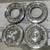 (4) 1950 to 55 Oldsmobile OEM Wire Wheel Hubcaps w/2 center caps 51 52 1 thumbnail