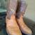 MEN'S LARRY MAHAN QUILL OSTRICH LEATHER ROPER WESTERN COWBOY BOOTS 10 thumbnail