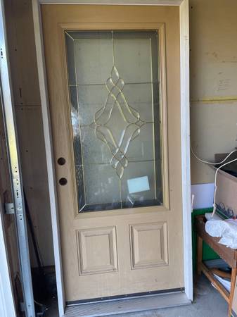 Pre-Hung 36" Fiberglass Front Entry Door 1