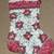 2 Vintage Handmade Decorative Christmas Stockings 3 thumbnail