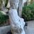 Vintage Buddha Asian statue 20" concrete with white paint 5 thumbnail