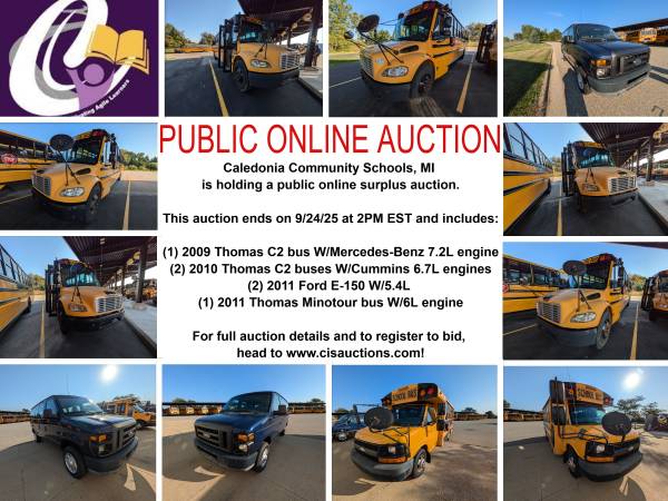 Public online surplus auction for Caledonia Community Schools 1