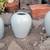 set (3) 8" Ceramic Celidon Grey Stoneware VASE vases 3 thumbnail