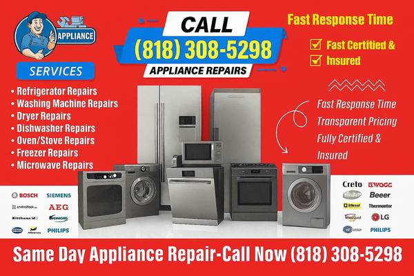 Dishwasher Repair – Not Draining / Not Cleaning – Same Day – $99 1