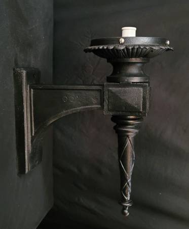 Large Restored Art Deco Cast Iron Sconce 23 1/2" x 10 1/2" GS00511 1