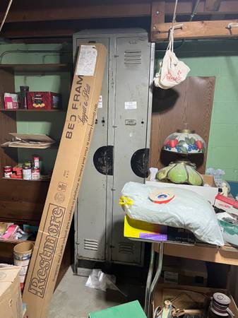 Vintage metal work lockers from Union Pacific Railroad 1