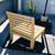 Outdoor armless wood chair with cushions 5 thumbnail