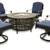 5 Piece Cast Aluminum Patio Fire Pit Conversation Set Antique Bronze 1 thumbnail