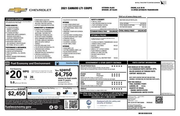 2021 Chevrolet Chevy Camaro LT1 ****¡Financiamos!**** - $26,999 (+ Premier Automotive)63487286088577121